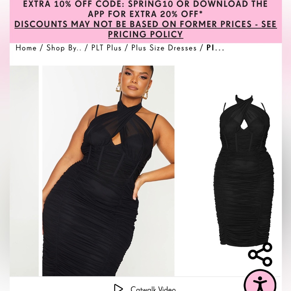 Black Mesh Dress